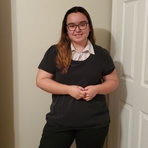 Black school girl blouse